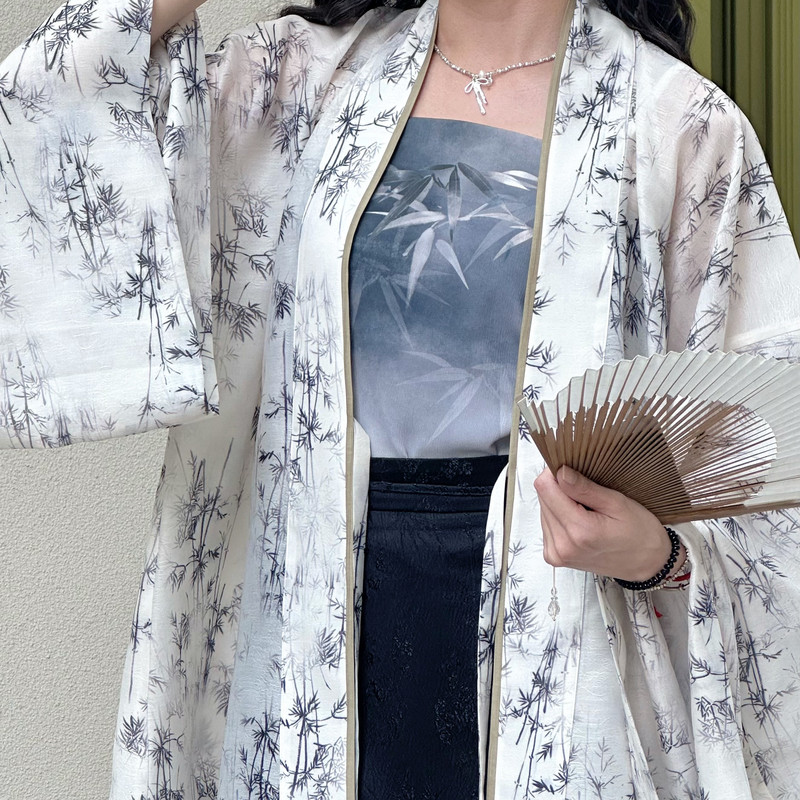 汉尚华莲[竹音]原创汉服女魏晋南北朝褶衣吊带阔腿裤日常套装夏,女装/女士精品,汉服套装,淘宝优惠券,粉丝福利购,淘宝优惠卷