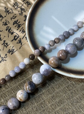 天然紫玛瑙8-14mm圆珠散珠手工diy串珠手链项链饰品配件材料X823