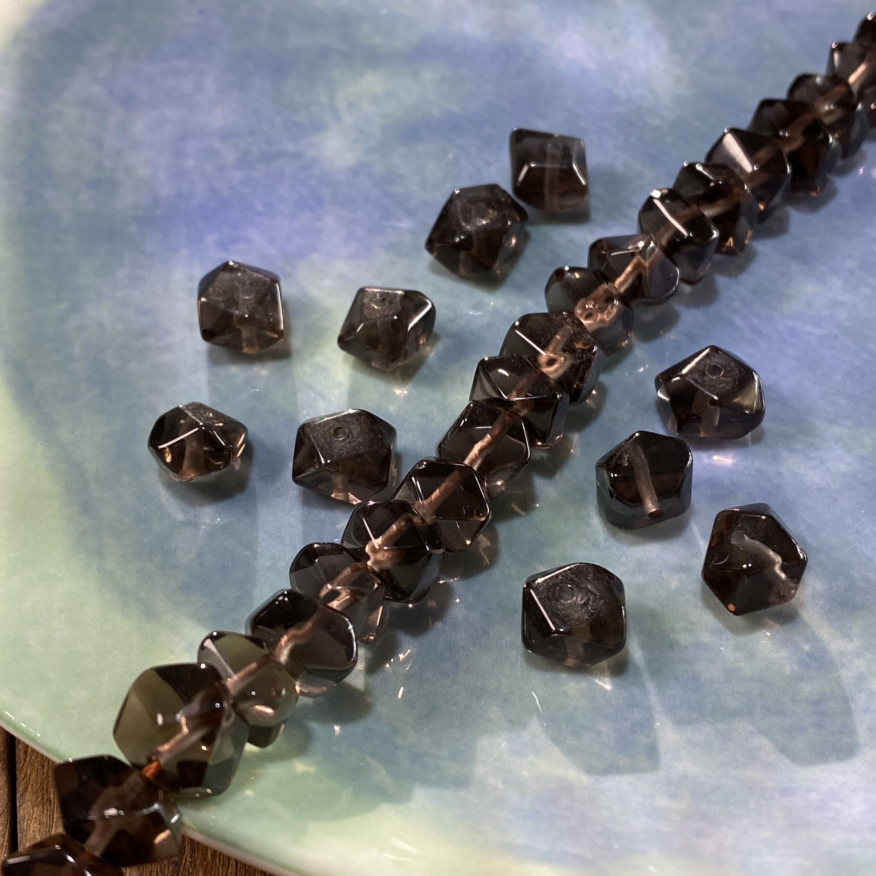 天然冰曜石6*11mm冲角珠散珠子手工diy串珠手链项链饰品配件S888