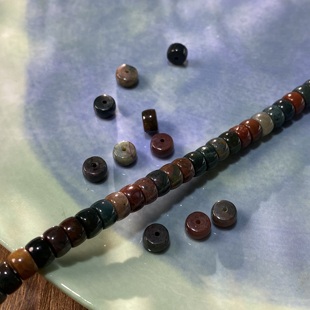 天然印度玛瑙4*7mm药片珠散珠子手工diy串珠手链项链饰品配件S579