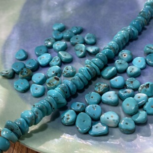 合成绿松石8*3mm碎石隔片珠散珠手工diy串珠手链项链饰品配件X208