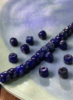 天然青金石墩墩珠6*5mm散珠手工diy串珠手链项链饰品配件材料X523