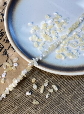 天然黄玉3*5有孔碎石散珠diy串珠手链项链饰品配件材料B13