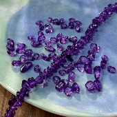 薰衣草紫烤色K9玻璃5 8mm有孔碎石diy手工串珠饰品配件材料X27