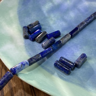 天然青金石6*15mm管珠散珠手工diy串珠手链项链饰品配件材料S561