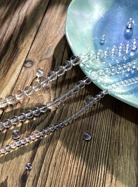 透明K9琉璃珠4-6-8mm散圆珠手工diy串珠手链项链饰品配件材料S351