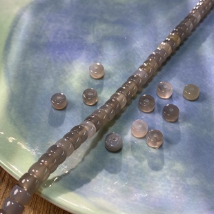 天然灰玛瑙7*4mm直切药片珠散珠手工diy串珠手链项链饰品配件X53