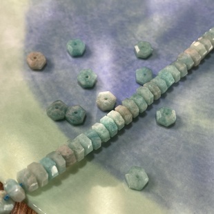 天然天河石3 6mm切面药片珠散珠手工diy串珠手链项链饰品配件S604