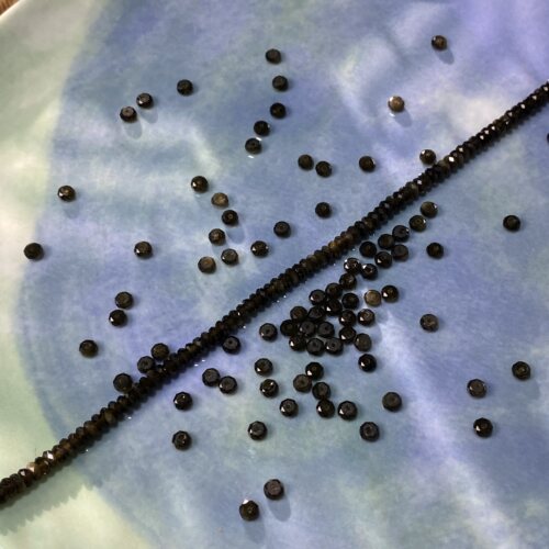 天然金耀切面扁珠2*4mm散珠手工diy串珠手链项链饰品配件S388