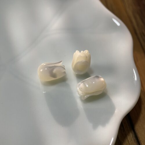 天然白蝶贝7*10mm郁金香珠散珠手工diy串珠项链饰品配件材料X05