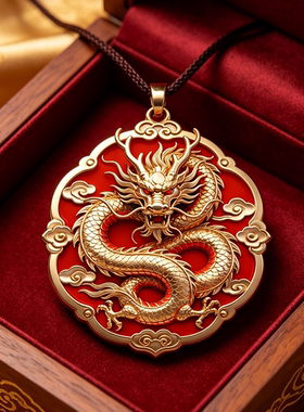 金龙献瑞项链精致气质金属