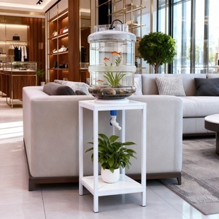 矿泉水桶改鱼缸创意自制纯净水桶改造生态鱼缸家庭观赏落地式鱼缸