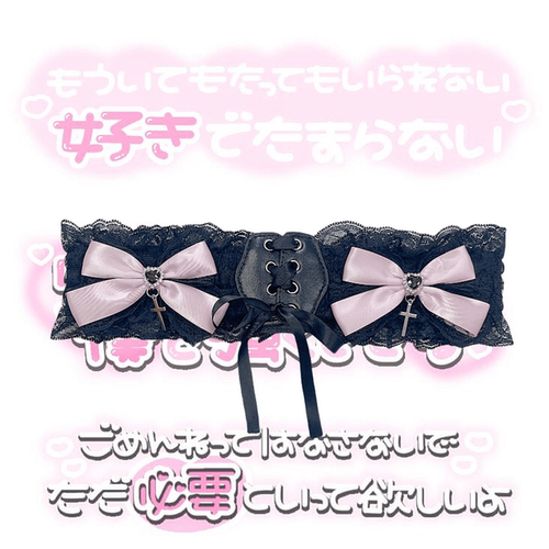 日韩原宿量产型Y2K千禧辣妹亚比蝴蝶结蕾丝LOLITA少女甜美带腰封