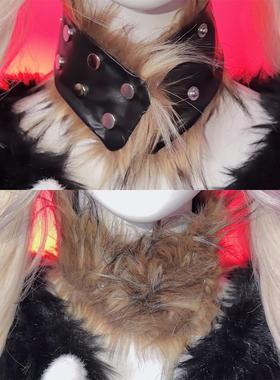 双面款小众设计仿皮草项圈