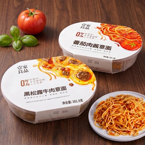 壹家良品黑松露牛肉意面番茄肉酱意面381g早餐晚餐夜宵午餐面快煮