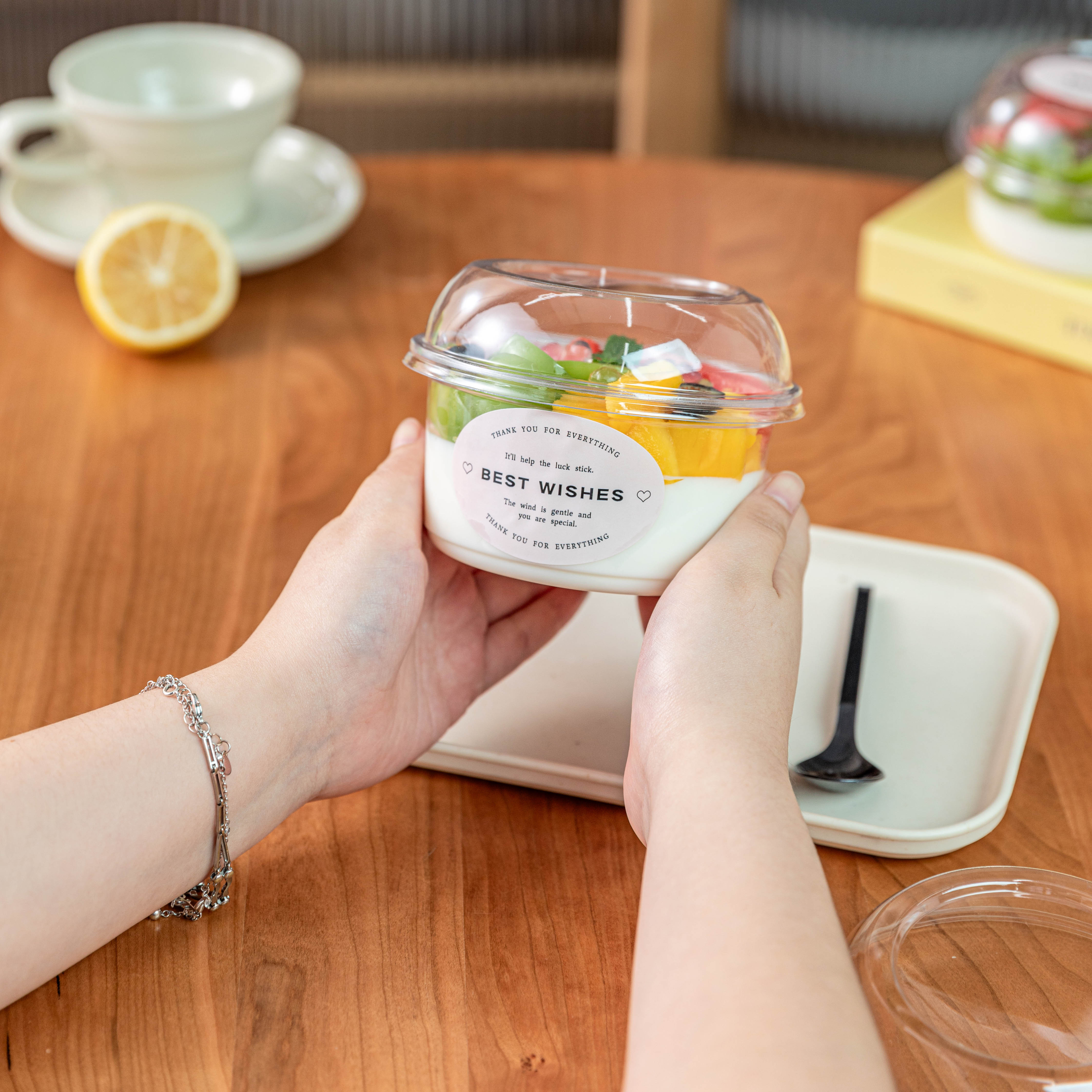 美涤甜品打包盒一次性塑料透明装