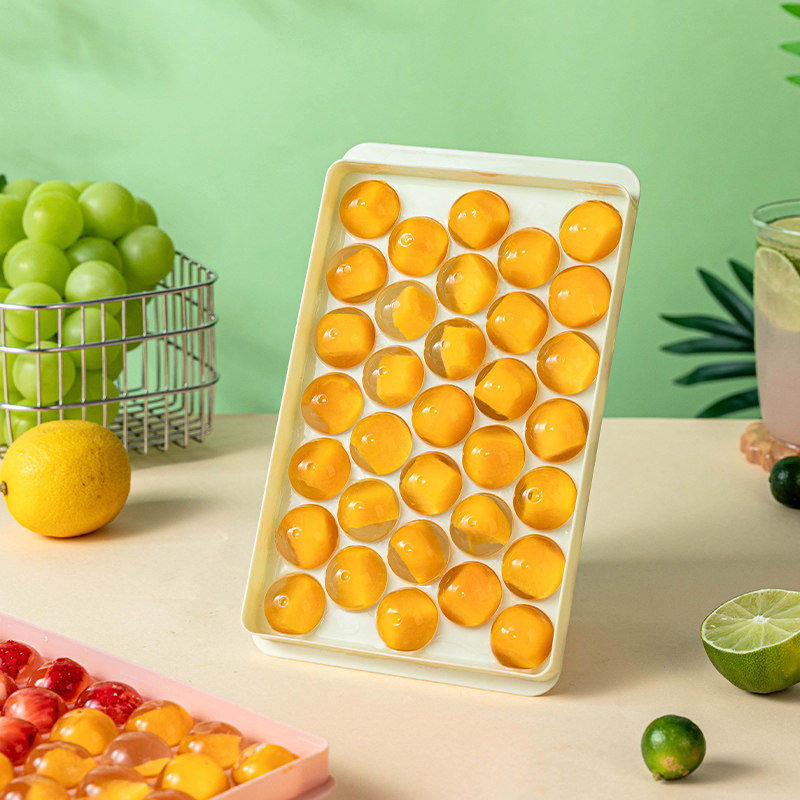 果冻模具圆形水果食品级磨布丁白凉粉波波球冰格家用商块自制专用