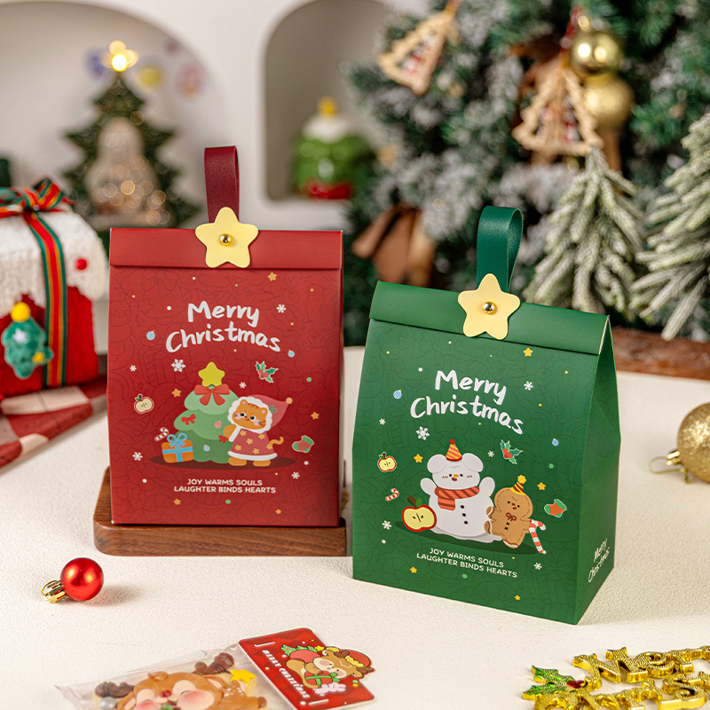 圣诞包装袋自立礼物品空烘焙新款包装苹果饼干雪花酥牛轧糖糯米船