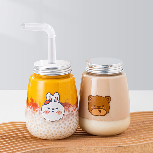 杨枝甘露食品级网红奶茶瓶子