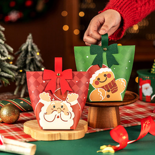 圣诞包装盒小礼物袋儿童平安夜节日惊喜糖果雪花酥手提伴手礼空
