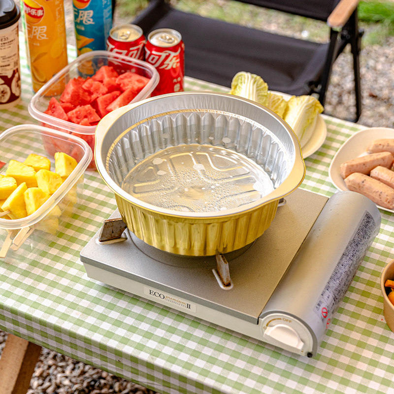 一次性火锅锅具锡纸露营加厚家用卡式炉专用一套户外2025新款免洗