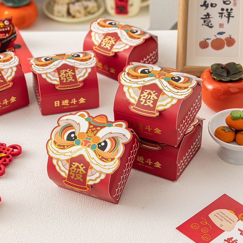 2026新年款醒狮糖果包装盒伴手礼空高档国潮风送人礼品小众仪式感
