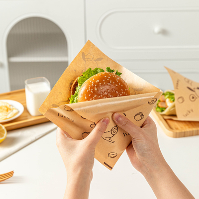 焙小姐双开口纸袋防油一次性折叠