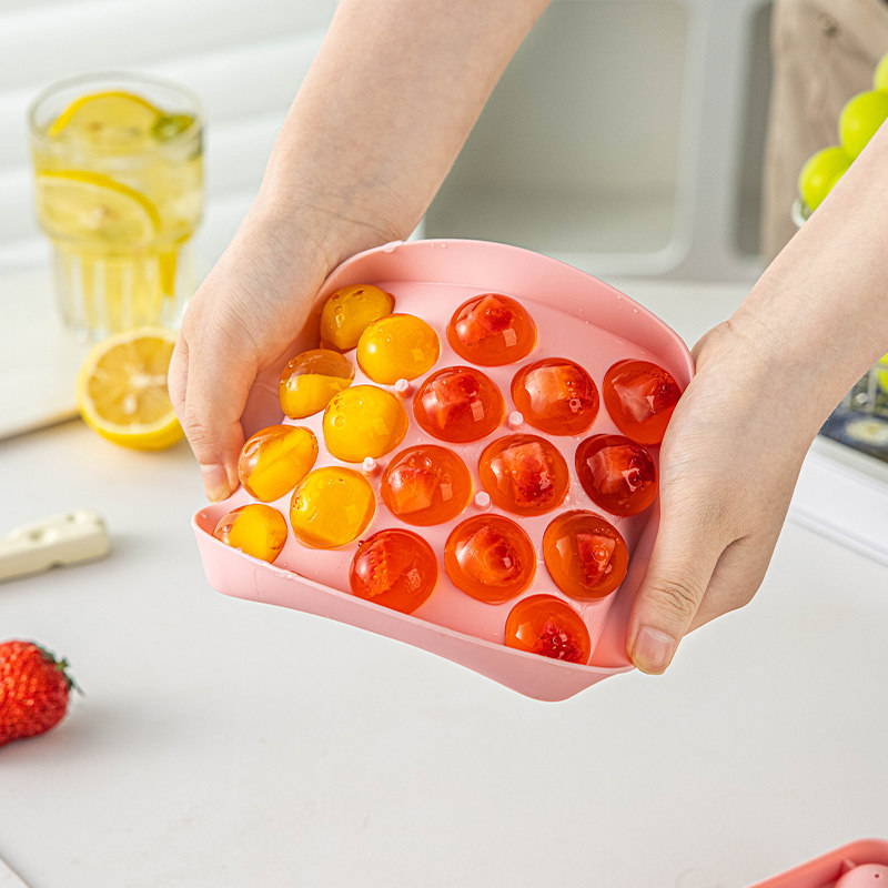 果冻模具水果啵啵冰盒商用食品级白凉粉儿童专用圆形球硅胶软自制