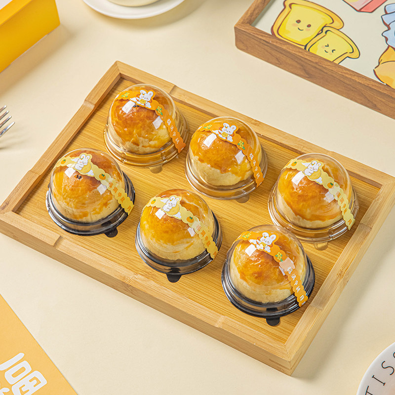 美涤蛋黄酥圆形吸塑盒加高可定制