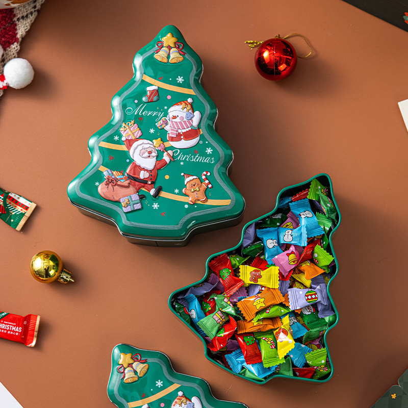 圣诞礼盒子喜糖果物品空外包装生日伴手结婚订高级感专用批发小的