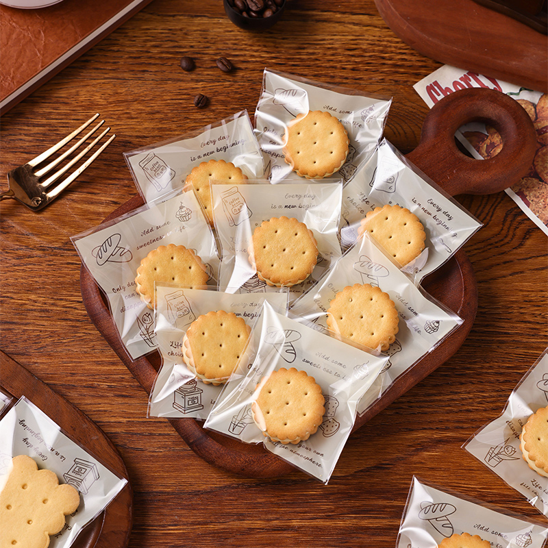 饼干包装袋单独小自封牛轧糖果蔓越莓雪花酥曲奇机商用批发无异味