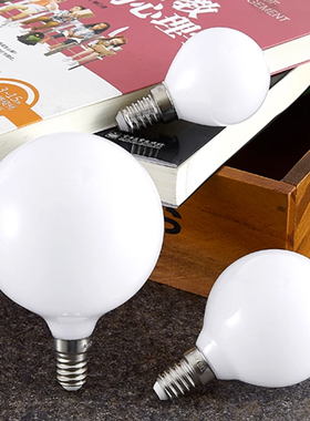 led龙珠灯泡三色e14小螺口无频闪护眼5W节能超亮g60圆球泡暖白光