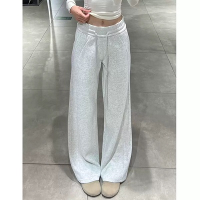 LadLL卫裤高腰抽绳阔腿裤