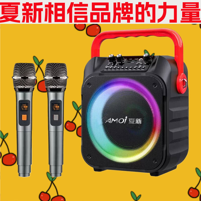 夏新A9无线蓝牙手提音箱家用K歌音响高音质大音量广场舞蓝牙音箱