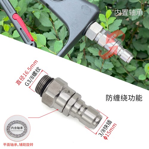 枪尾防缠绕公头外丝3分