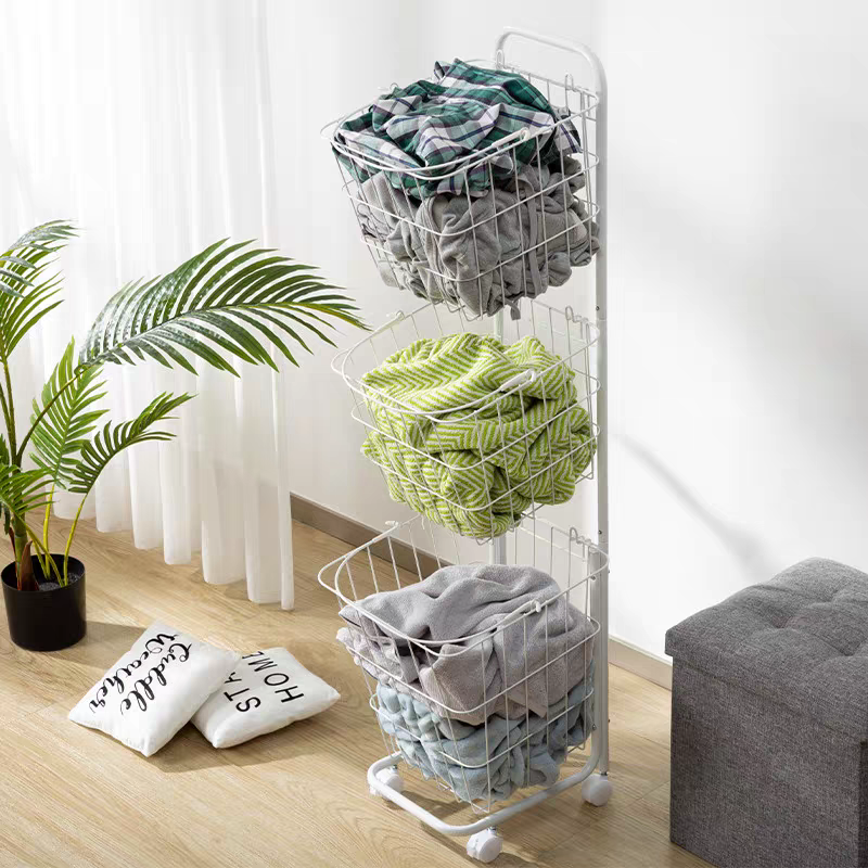 家用高顏值大容量三層臟衣籃