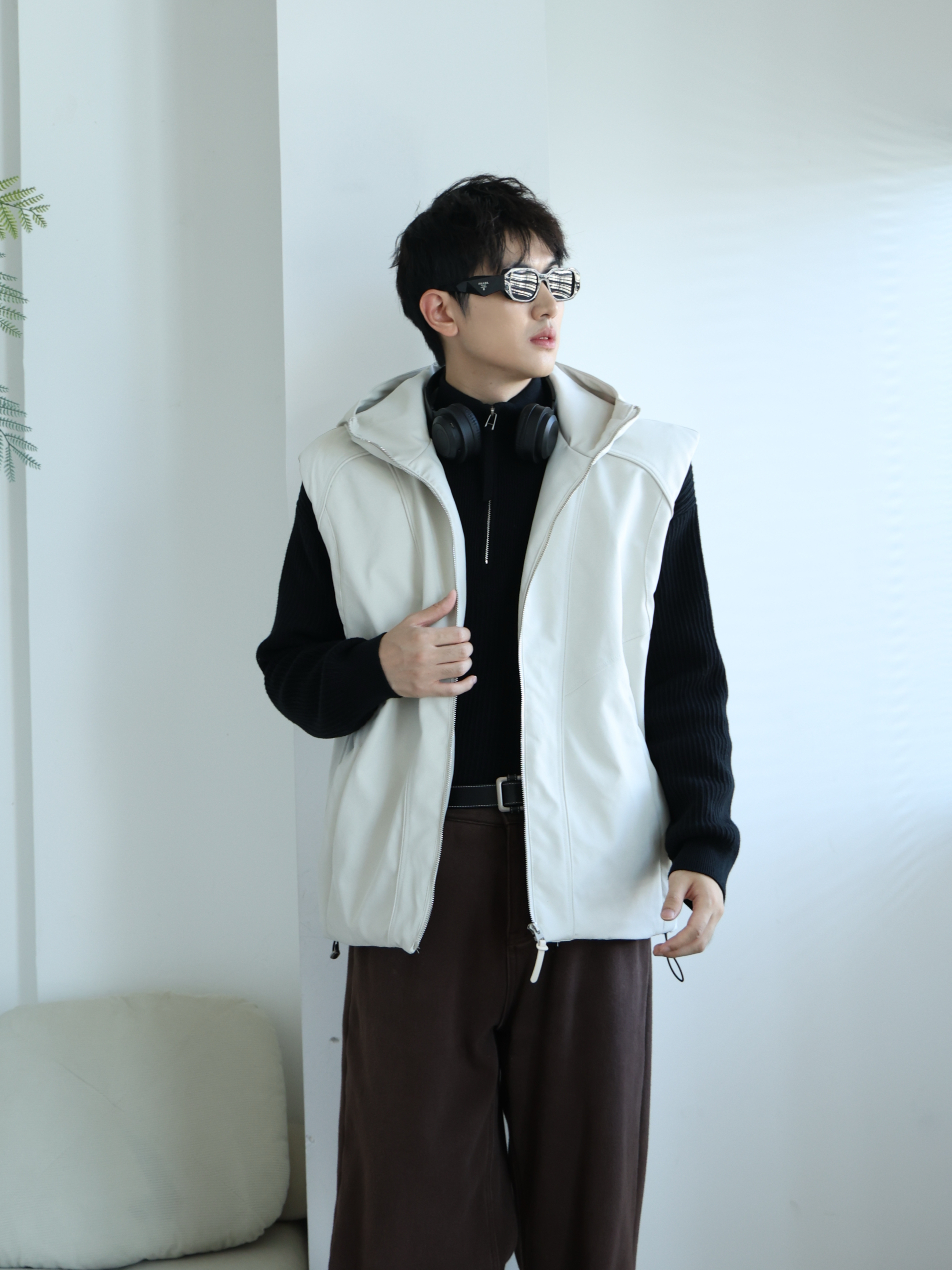 TYD光洙穿搭棉衣马甲立领