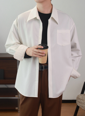 TYD光洙穿搭 【巴黎邂逅】秋季时尚百搭免熨烫纯色长袖衬衫2534