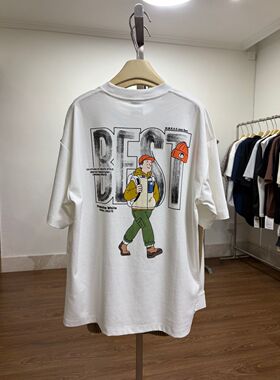 TYD光洙穿搭 印花宽松短袖T恤男女夏季潮流休闲上衣 t95115