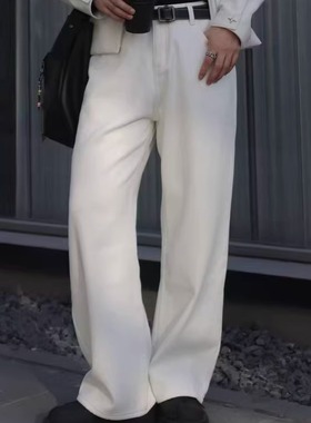 TYD光洙穿搭 春秋牛仔休闲裤男款韩版宽松型裤子直筒长裤阔腿2535