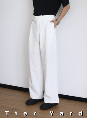 TYD光洙穿搭 显高显瘦莱赛尔立体褶位宽松阔腿西裤慵懒松弛感