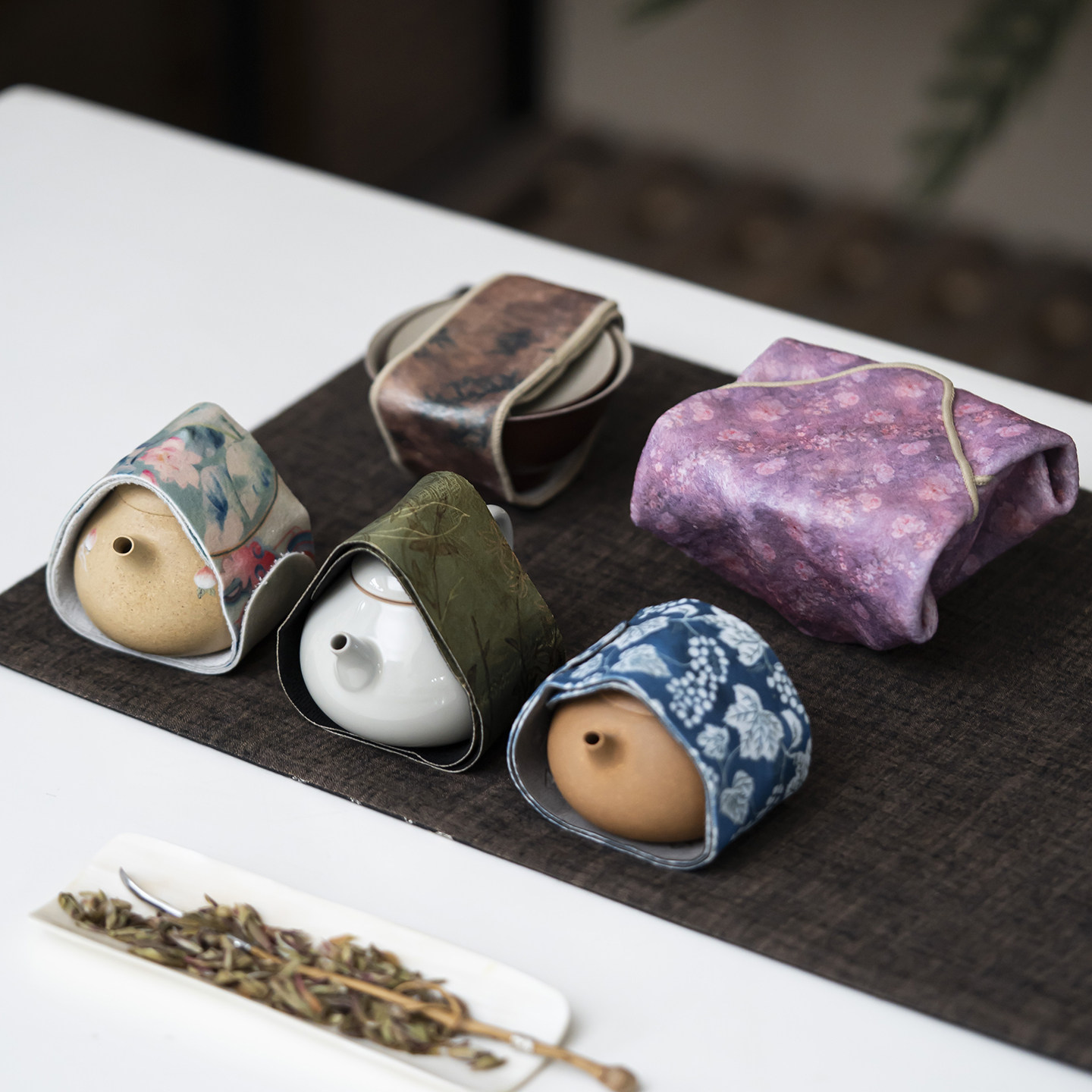 新中式禅意护壶条茶具保护条绑带茶具防磕碰绑带护壶布茶道配件