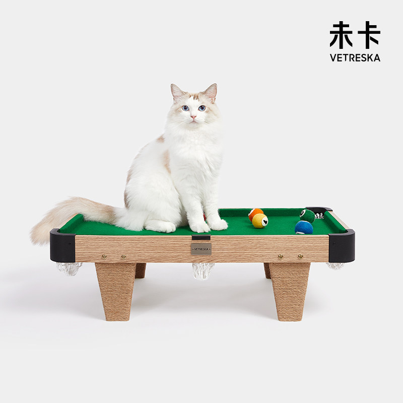未卡喵诺克台球玩具套装猫抓板猫玩具抓咬磨爪逗猫棒猫爬架猫窝