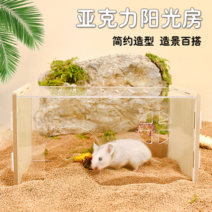 饰玩具摆件小木屋 冠之亚仓鼠躲避屋金丝熊躲避屋笼子观赏造景装
