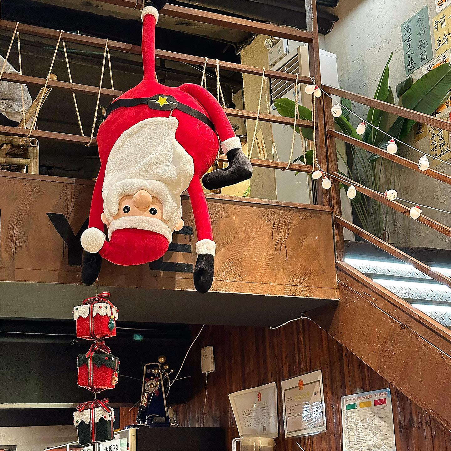 倒立圣诞老人公仔玩偶