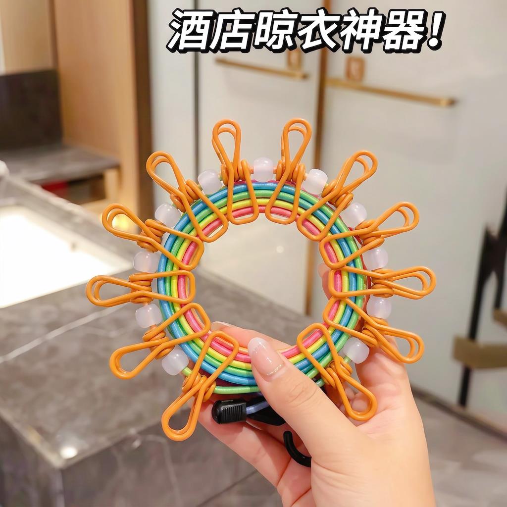 旅行便携加粗防风晾衣绳图片