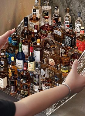 多层阶梯式酒架置物架
