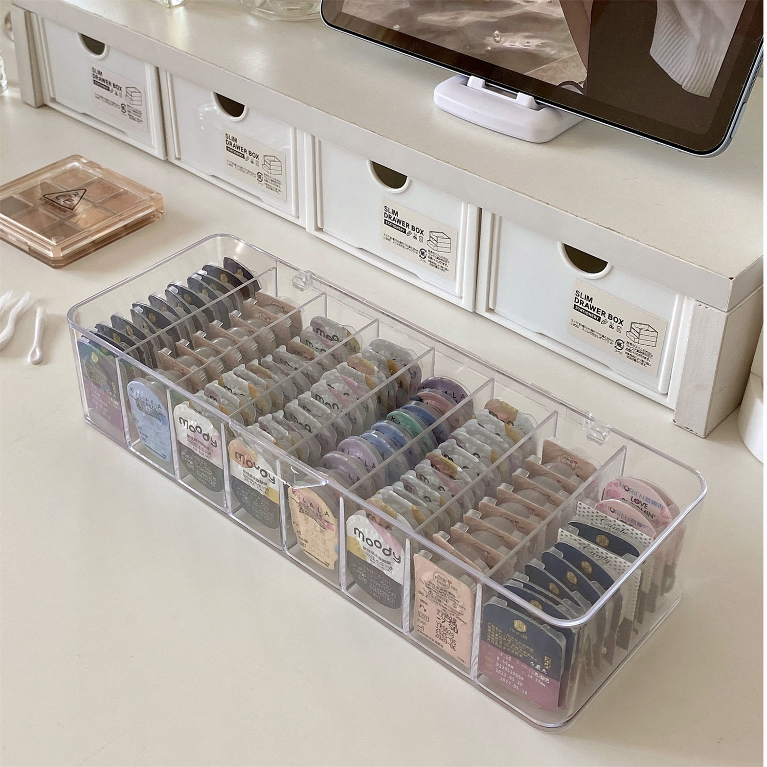 美瞳收纳盒日抛隐形眼镜柜大容量整理置物架多副透明分装便携盒子,收纳整理,眼镜收纳盒,淘宝优惠券,粉丝福利购,淘宝优惠卷