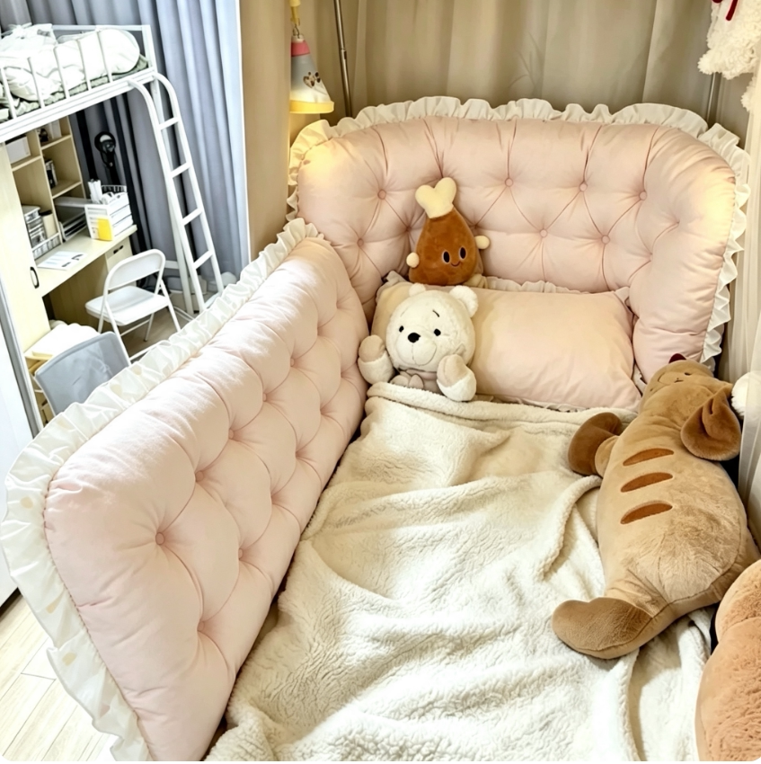 宿舍学生床头靠枕床上玩手机软包靠垫寝室上下铺单人床装饰好物