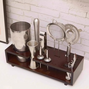 家用桌面调酒器酒架置物架鸡尾酒摇摇杯工具收纳架雪克壶调酒杯架